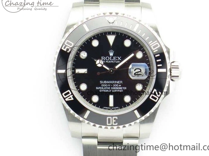Ceramic On Best A2836 1:1 Black VRF Edition Submariner 116610LN SS Bracelet 0203